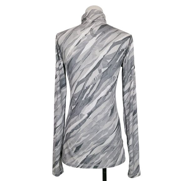 Lole Gray Print Quarter Zip Long Sleeve Shirt Sz Extra Small - Picture 4 of 12